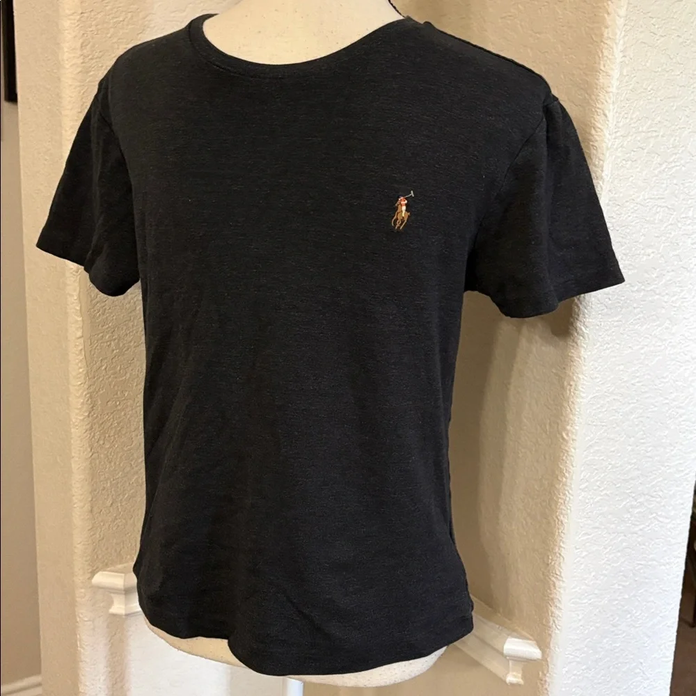 Polo Ralph Lauren custom fit gray marled jersey crewneck short sleeve Tee Size S